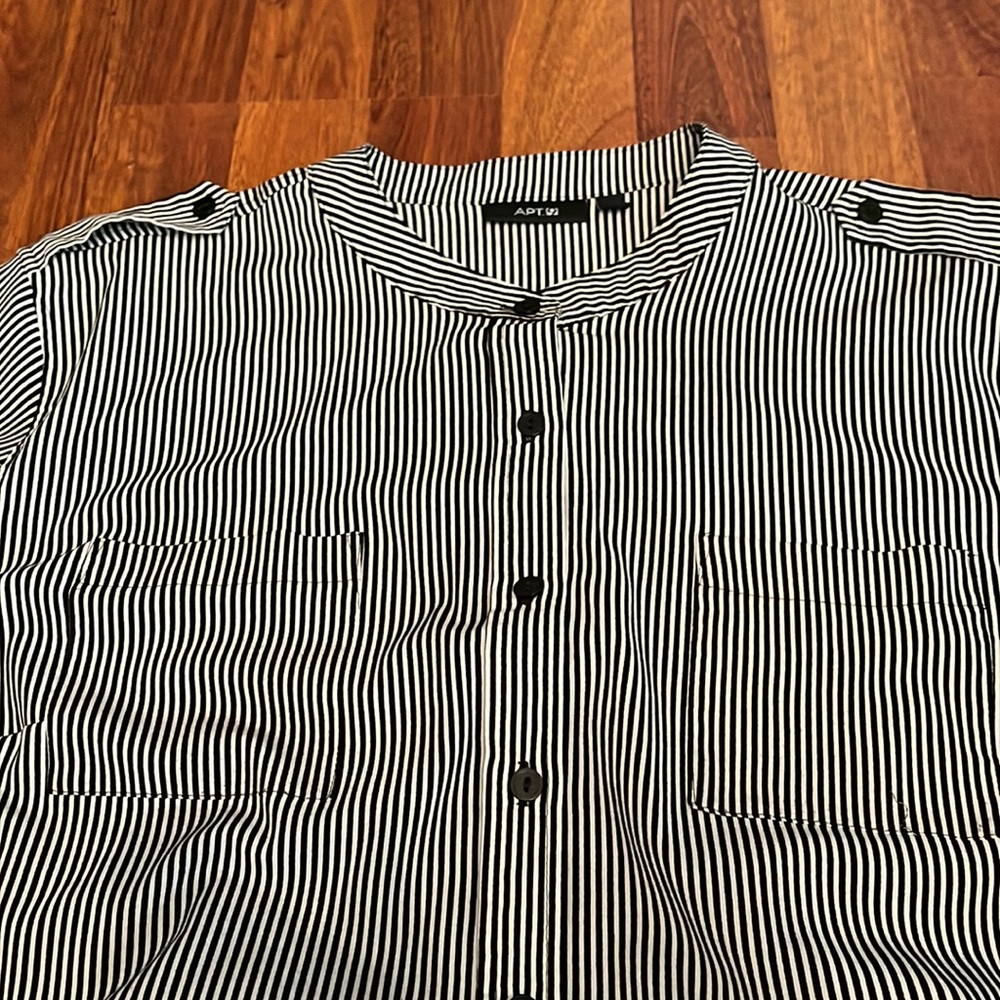 Black & White Striped Button Down